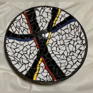 "PRIMARY LINES" By Jeannie Manetta 2007 Mosaic Collectors Bowl #535 SIGNED.